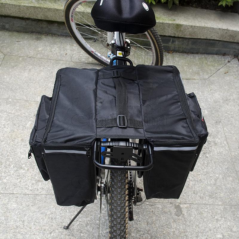 Outdoor Bike Rear Seat Trunk Rack Pack Bag Bicycle Cycling Double Pannier